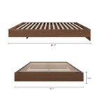 Nexera Platform Bed Frame - Queen Size - Walnut-7