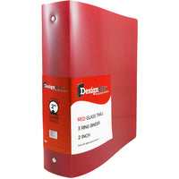 JAM Paper Plastic 2" 3-Ring Binder - Red -English only packaging