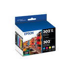 Epson T302XL Claria Premium Ink Cartridge Combo Pack - High Capacity Black/Standard Capacity Colour CMY-Sharp text and brilliant colour for high-quality results, fast-drying ink