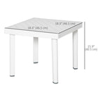 Outsunny Outdoor Garden Side Table - White-Plastic frame is tough and solid for long-lasting wear in your home 