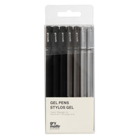Gry Mattr Black Gel Pens, Translucent, 7/Pack-Gel pen