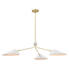 Modway Journey 3-Light 14" Arm Pendant - White-3-Light Pendant