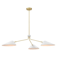 Modway Journey 3-Light 14" Arm Pendant - White-3-Light Pendant
