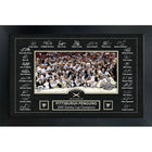 Pittsburgh Penguins 2009 Stanley Cup Replica Signature Frame with Game-used Net - Framed Print - 35" x 23"-Premium print framed