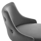 Modway Adorn Performance Velvet Bar Stool - Gray-Chair Weight Capacity: 300 lb