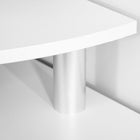 HOMCOM 35.5" L-Shaped Computer Desk with Monitor Stand and Open Shelves - White-3 host stands to meet your work needs or can be used as regular storage shelves
