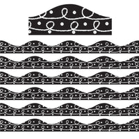 Ashley Productions Magnetic Border - Scribble Chalk Loops - 12'/Pack - 6 Pack-Great for decoration in the classroom or home