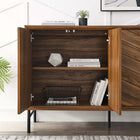 Modway Harper Chevron 59" Sideboard - Walnut-Non-Marking Foot Pads