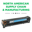 CIG HP 125A Remanufactured Toner Cartridge - Standard Yield - Cyan-2-year warranty with 100% performance guarantee