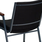 Flash Furniture HERCULES Series Heavy Duty Black Dot Fabric Stack Chair with Arms-Black Dot Fabric Upholstery