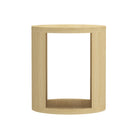 Manhattan Comfort Alure 20" Contemporary End Table - Natural Oak-Round end table design with clean, modern silhouette