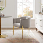 Modway Savour Tufted Performance Velvet Accent Chair - Light Grey-Stain-Resistant Performance Velvet