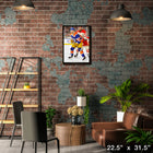 Connor Mcdavid Oilers 2023 Heritage Classic - Framed Canvas - 22" x 31"-Officially licensed by the NHL and NHLPA