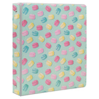 Staples 1" 3-Ring Binder - Macaron-Round ring binder, macaron design, holds up to 175 sheets of paper