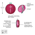 Ultimate Ears MINIROLL Ultra-Portable Waterproof Bluetooth Speaker - Pink-Compatible with MacBook Neo laptops: instant Bluetooth connection, seamless & color-matched