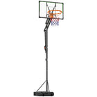 Soozier Portable Basketball Hoop with 33" Shatterproof Board-One-grip adjustable rim helps players of all ages change the hoop height easily

