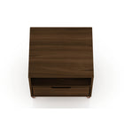 Manhattan Comfort Rockefeller 20.08" Mid-Century Modern 1-Drawer Nightstand - Brown-30 Day Limited Manufacturer's Warranty