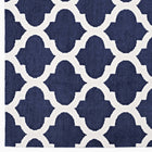 Modway Lida Moroccan Trellis Area Rug - 8 ft W x 10 ft L - Navy/Ivory-Stain Resistant / Easy To Clean