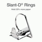 Cardinal XtraLife ClearVue Locking D-Ring Binder, White, 1”-55% recycled content; 52% post-consumer
