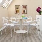 Modway Entangled Dining Set - White - 4 Pack-PP plastic construction
