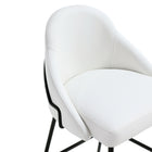 Manhattan Comfort Gracie 22" Modern Leatherette Upholstered Counter Stool - White and Black - 3 Pack-Features High Density Foam Filled For Comfort and Durability. 