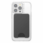 PopSockets Popwallet For Magsafe With Magnetic Ring Adapter - Black-Holds up to 3 cards; 6 business cards