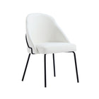 Manhattan Comfort Gracie 24.2" Modern Leatherette Upholstered Dining Chair - White and Black - Set of 2-Weight Capacity: 275 lb. Each