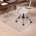 Staples Chair Mat for Low Pile Carpet with Lip - 45"x 53" - Clear-Made with clear vinyl to allow the beauty of your floors to show through