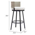 Zuo Midnight Wave Barstool - White-6