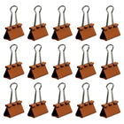 JAM Paper Colourful Binder Clips - Medium - 1 1/4" - Orange - 15 Pack-Perfect for staying stylishly organized around the house, at school, or in the office!