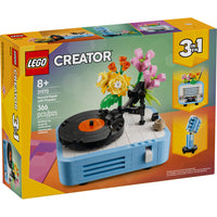 LEGO Creator 3-in-1 Record Player with Flowers - 366 Pieces-LEGO Creator 3-in-1 toy lets kids build and rebuild 3 music sets with flowers