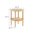 Modway Torus Round Side Table - Oak-Wood Grain Laminate