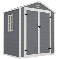 Outsunny 6' x 4.5' Outdoor Storage Shed-Works as a tool shed, a bike shed, a generator shed, or a lawn mower storage
