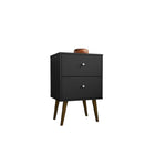 Manhattan Comfort Liberty 2.0 Nightstand, Black (204AMC8)-Modern Nightstand for Bedroom or Living Room use.