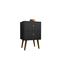 Manhattan Comfort Liberty 2.0 Nightstand, Black (204AMC8)-Modern Nightstand for Bedroom or Living Room use.