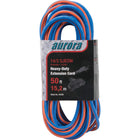 Aurora Tools TPE-Rubber Extension Cord with Light Indicator - All-Weather - 14/3 AWG - 3 Outlets - 50' Length-All-weather jacket provides ultra flexibility and superior performance in extreme climate conditions at temperatures from -50°C to 105°C
