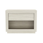 Manhattan Comfort Soren 32" Contemporary 1-Drawer Nightstand - Whitewashed Oak-Crafted with high-quality wood grain laminate, offering the look of natural wood with enhanced durability