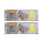 JOVI Air Dry Clay - 2.2 lb Bars - Grey - 2 Pack-Cool and Pleasant Texture: Experience the delight of working with JOVI Air Dry Clay, featuring a cool and pleasant texture that feels refreshing to the touch. Its moist consistency makes it exceptionally easy to shape and manipulate, allowing you to bring your creative visions to life effortlessly.