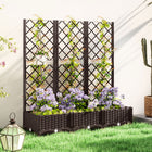 Outsunny Plastic Raised Garden Bed with Trellis - 47" x 16" x 48" -Lightweight, reliable PP material enhances portability and longevity
