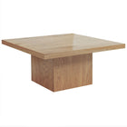 HOMCOM Square Coffee Table with Thick Top - Natural Wood-Minimalist square design and natural wood-grain texture enhance modern home aesthetics