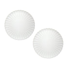 Casa Domani Solare Round Platter - 33cm - Cream - 2 Pack-Made of Stoneware