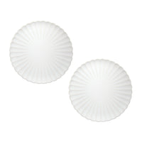 Casa Domani Solare Round Platter - 33cm - Cream - 2 Pack-Made of Stoneware