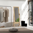 HOMCOM Full Length Mirror - 18.5" W x 58.25" H - Brown-Colour: Oak 