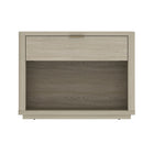 Manhattan Comfort Evelyn 32" Modern 1-Drawer Nightstand - Natural-Modern Nightstand for Bedroom and Living Room Use