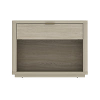 Manhattan Comfort Evelyn 32" Modern 1-Drawer Nightstand - Natural-Modern Nightstand for Bedroom and Living Room Use