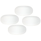 Casa Domani Solare Oval Platter - 33 x 18cm - Cream - 4 Pack-Made of Stoneware
