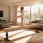 Soozier Adjustable Balance Beam Gymnastics Beam with Wheels for 6+ Years-Adjustable heights: 17.3", 20.3", and 23.2" (44cm, 51.5cm, and 59cm)  