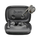 Poly Voyager Free 60 Earbuds with USB-A Adapter - Carbon Black-Three-microphone steerable array