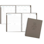 AT-A-GLANCE 2027 Signature Weekly/Monthly Planner - 11" H x 8-3/8" W - Grey - Bilingual-Twin coil binding