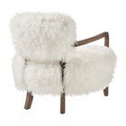 Modway Zinnia Faux Fur Accent Chair - White-Arrives Fully Assembled